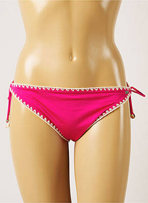 Bas de maillot de bain fermeture liens à nouer bikini beige BANANA MOON femme