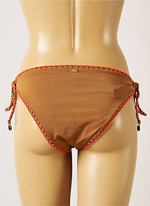 Bas de maillot de bain fermeture liens à nouer bikini marron BANANA MOON femme