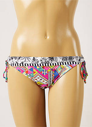 Bas de maillot de bain fermeture liens à nouer bikini blanc BANANA MOON femme
