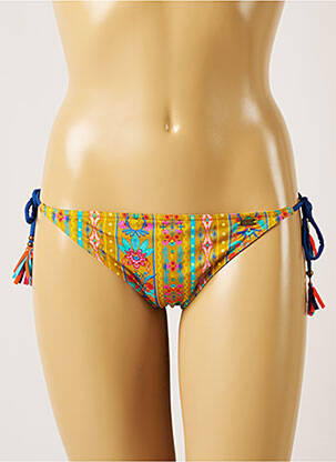 Bas de maillot de bain fermeture liens à nouer bikini jaune BANANA MOON femme
