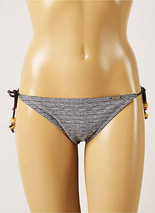 Bas de maillot de bain tissage texturé bikini gris BANANA MOON femme