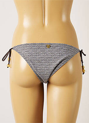 Bas de maillot de bain tissage texturé bikini gris BANANA MOON femme