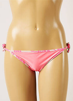 Bas de maillot de bain tissage satiné bikini rose BANANA MOON femme