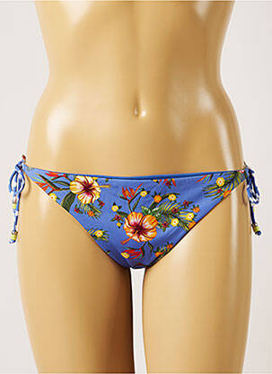 Bas de maillot de bain imprimé fleurs bikini bleu BANANA MOON femme