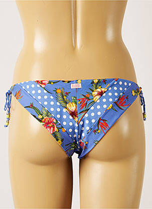Bas de maillot de bain imprimé fleurs bikini bleu BANANA MOON femme