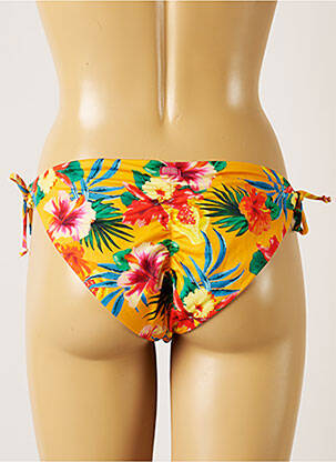 Bas de maillot de bain imprimé fleurs bikini jaune BANANA MOON femme
