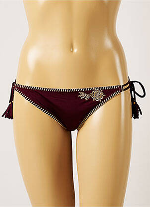 Bas de maillot de bain fermeture liens à nouer bikini violet BANANA MOON femme