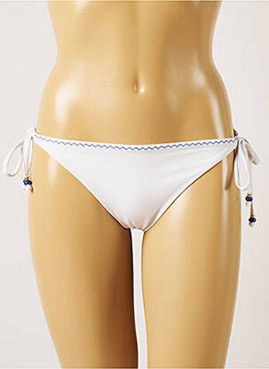 Bas de maillot de bain fermeture liens à nouer bikini blanc BANANA MOON femme
