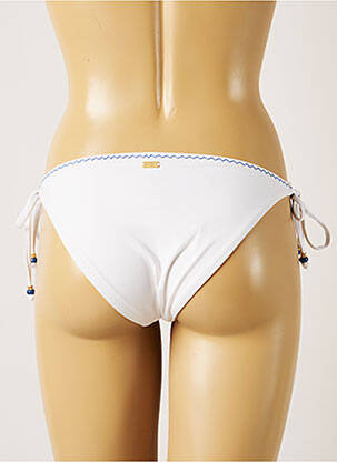 Bas de maillot de bain fermeture liens à nouer bikini blanc BANANA MOON femme