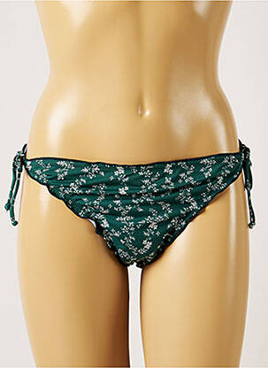 Bas de maillot de bain imprimé fleurs bikini vert BANANA MOON femme