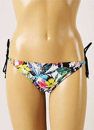 Bas de maillot de bain imprimé fleurs bikini blanc BANANA MOON femme