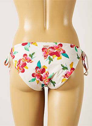 Bas de maillot de bain imprimé fleurs bikini blanc BANANA MOON femme