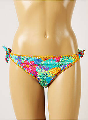 Bas de maillot de bain imprimé fleurs bikini vert BANANA MOON femme