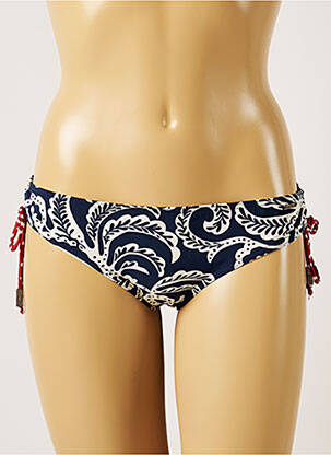 Bas de maillot de bain imprimé fantaisie bikini bleu BANANA MOON femme