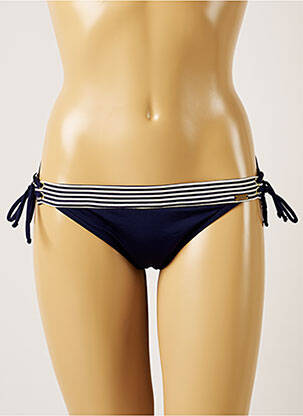 Bas de maillot de bain imprimé rayures bikini bleu BANANA MOON femme