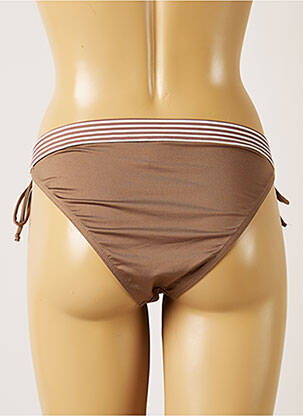 Bas de maillot de bain fermeture liens à nouer culotte marron BANANA MOON femme