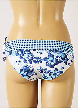 Bas de maillot de bain imprimé fleurs culotte bleu BANANA MOON femme