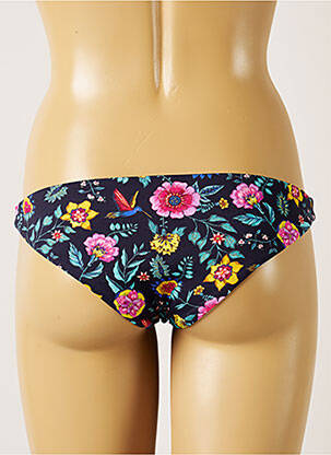 Bas de maillot de bain imprimé fleurs culotte bleu BANANA MOON femme
