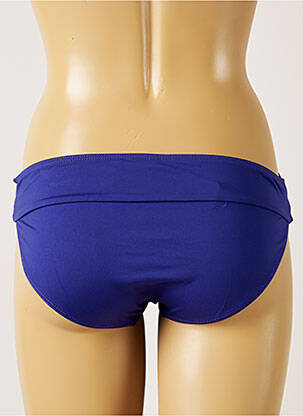 Bas de maillot de bain effet matière satinée culotte bleu BANANA MOON femme