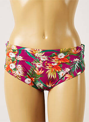 Bas de maillot de bain imprimé fleurs culotte violet BANANA MOON femme