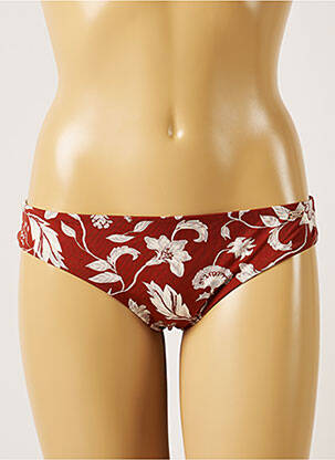 Bas de maillot de bain imprimé fleurs culotte marron BANANA MOON femme