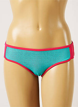 Bas de maillot de bain tissage texturé culotte bleu BANANA MOON femme