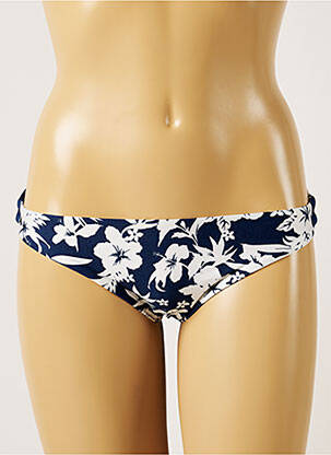 Bas de maillot de bain imprimé fleurs culotte bleu BANANA MOON femme
