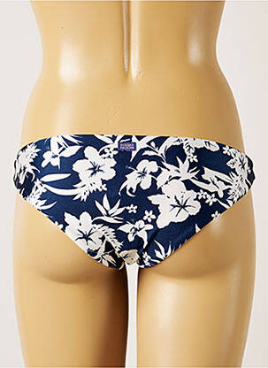 Bas de maillot de bain imprimé fleurs culotte bleu BANANA MOON femme