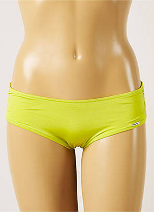 Bas de maillot de bain effet matière satinée culotte vert BANANA MOON femme