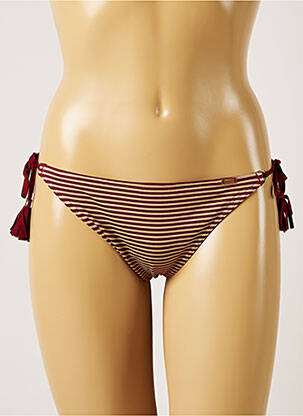 Bas de maillot de bain fermeture liens à nouer bikini rouge BANANA MOON femme