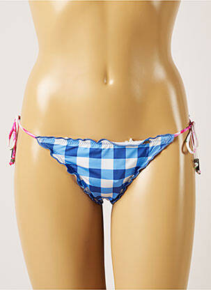 Bas de maillot de bain fermeture liens à nouer bikini bleu BANANA MOON femme