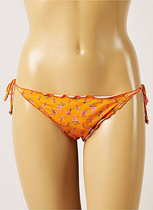 Bas de maillot de bain fermeture liens à nouer bikini orange BANANA MOON femme