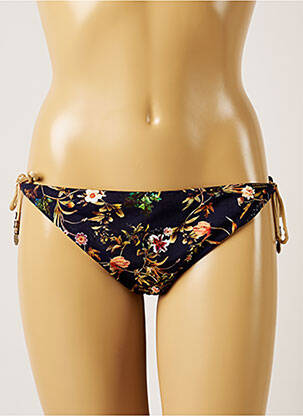 Bas de maillot de bain imprimé fleurs bikini bleu BANANA MOON femme