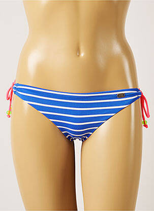 Bas de maillot de bain fermeture liens à nouer bikini bleu BANANA MOON femme