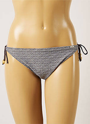 Bas de maillot de bain tissage texturé bikini gris BANANA MOON femme