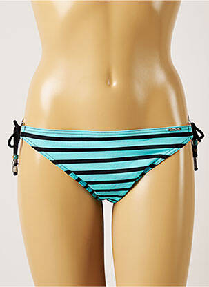 Bas de maillot de bain fermeture liens à nouer bikini bleu BANANA MOON femme