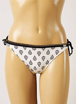Bas de maillot de bain imprimé fantaisie bikini beige BANANA MOON femme