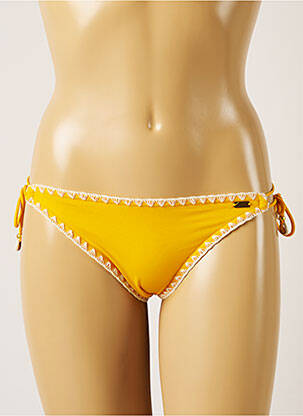 Bas de maillot de bain fermeture liens à nouer bikini jaune BANANA MOON femme