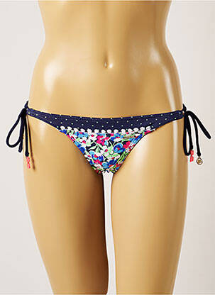 Bas de maillot de bain imprimé fantaisie bikini bleu BANANA MOON femme
