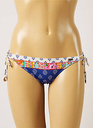 Bas de maillot de bain imprimé fantaisie bikini bleu BANANA MOON femme