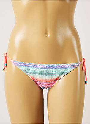 Bas de maillot de bain imprimé rayures bikini rose BANANA MOON femme