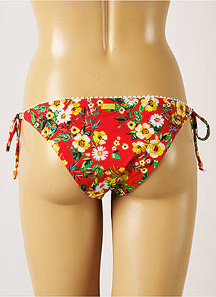 Bas de maillot de bain imprimé fleurs bikini rouge BANANA MOON femme