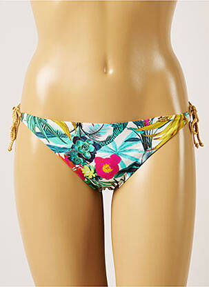Bas de maillot de bain imprimé fleurs bikini bleu BANANA MOON femme