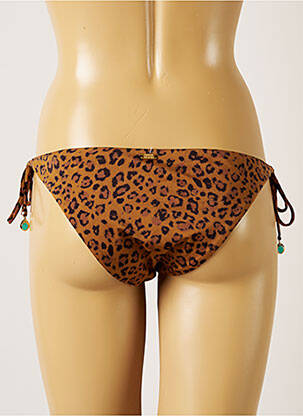 Bas de maillot de bain micro fibres bikini marron BANANA MOON femme