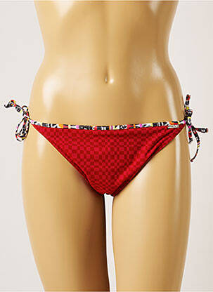Bas de maillot de bain imprimé fantaisie bikini rouge BANANA MOON femme