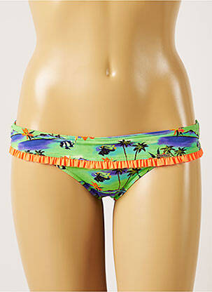Bas de maillot de bain imprimé tie and dye culotte vert BANANA MOON femme