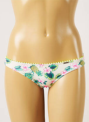 Bas de maillot de bain imprimé tie and dye culotte beige BANANA MOON femme