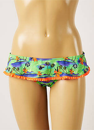 Bas de maillot de bain imprimé tie and dye culotte vert BANANA MOON femme