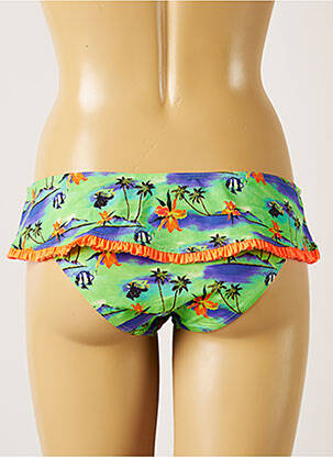 Bas de maillot de bain imprimé tie and dye culotte vert BANANA MOON femme
