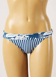 Bas de maillot de bain imprimé rayures culotte bleu BANANA MOON femme